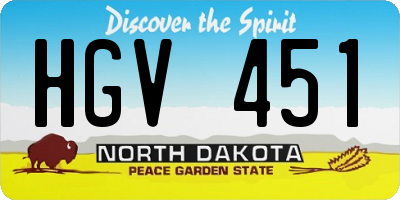 ND license plate HGV451