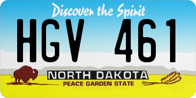 ND license plate HGV461