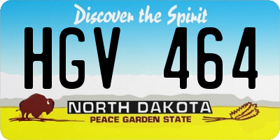 ND license plate HGV464