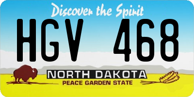 ND license plate HGV468