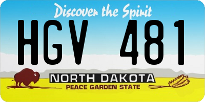 ND license plate HGV481