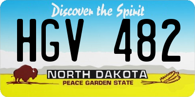 ND license plate HGV482
