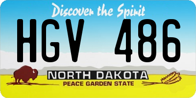 ND license plate HGV486