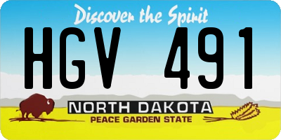 ND license plate HGV491