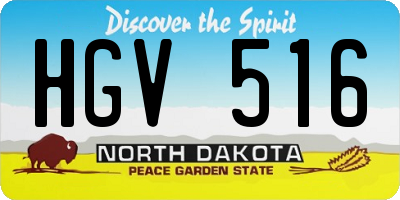ND license plate HGV516
