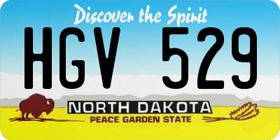 ND license plate HGV529