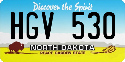 ND license plate HGV530