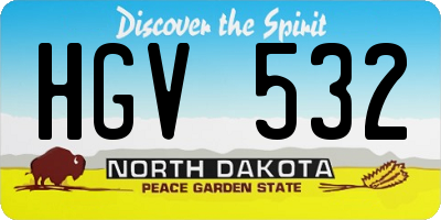 ND license plate HGV532