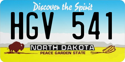 ND license plate HGV541