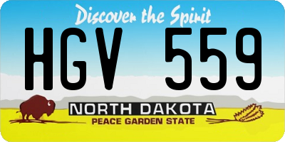 ND license plate HGV559