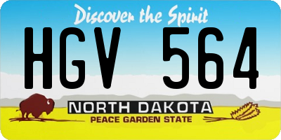 ND license plate HGV564