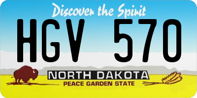 ND license plate HGV570