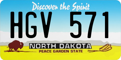 ND license plate HGV571