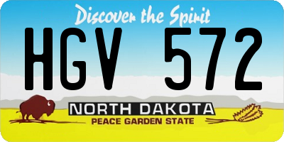 ND license plate HGV572