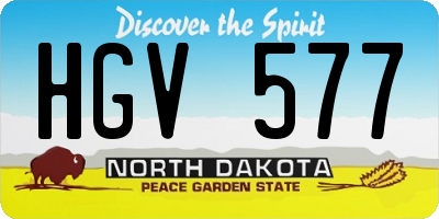 ND license plate HGV577
