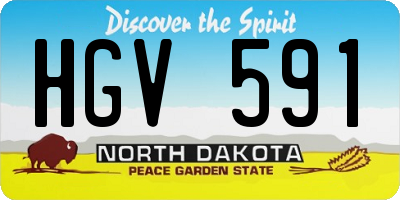 ND license plate HGV591