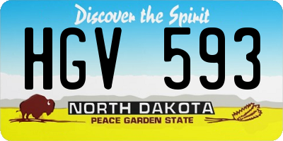 ND license plate HGV593