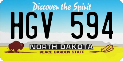ND license plate HGV594