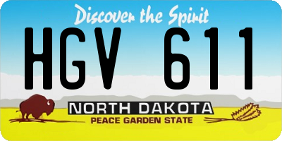 ND license plate HGV611