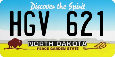 ND license plate HGV621
