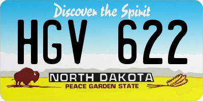 ND license plate HGV622