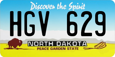 ND license plate HGV629