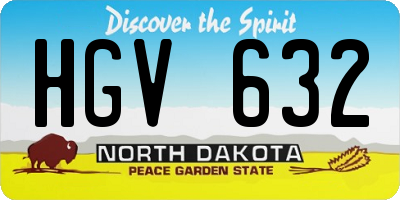 ND license plate HGV632