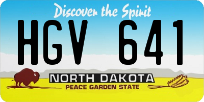 ND license plate HGV641