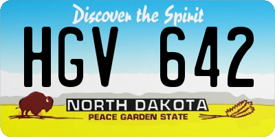 ND license plate HGV642