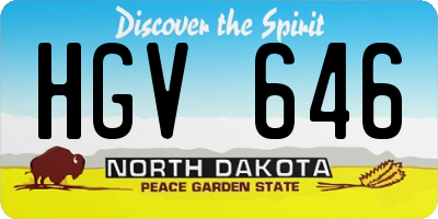 ND license plate HGV646