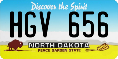 ND license plate HGV656