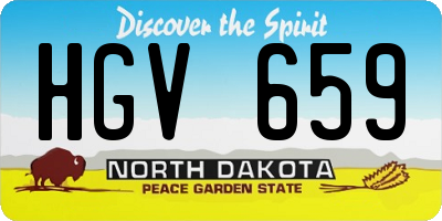 ND license plate HGV659