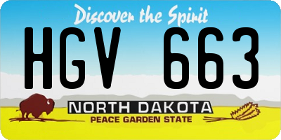 ND license plate HGV663