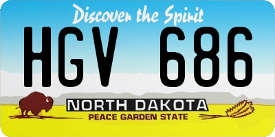 ND license plate HGV686