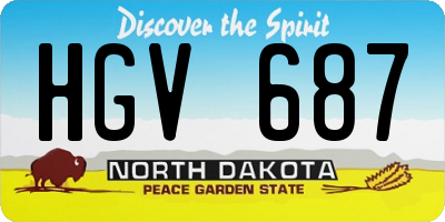 ND license plate HGV687