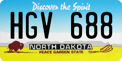 ND license plate HGV688