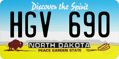 ND license plate HGV690