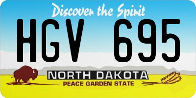 ND license plate HGV695