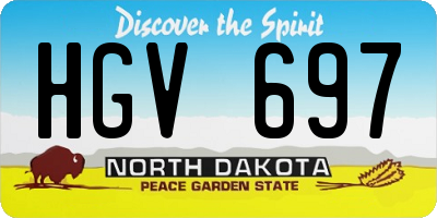 ND license plate HGV697