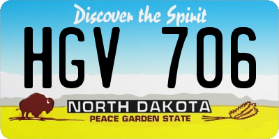 ND license plate HGV706