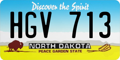 ND license plate HGV713