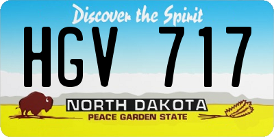 ND license plate HGV717
