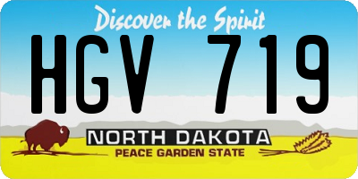 ND license plate HGV719