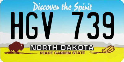 ND license plate HGV739