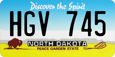 ND license plate HGV745