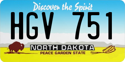ND license plate HGV751