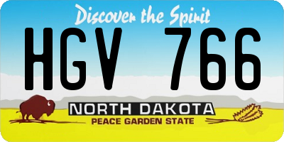 ND license plate HGV766