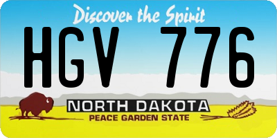 ND license plate HGV776