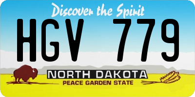 ND license plate HGV779