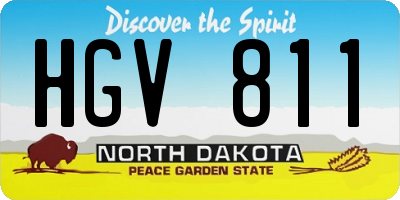 ND license plate HGV811